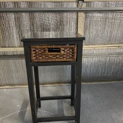 Solid Wood Side Table With Drawer