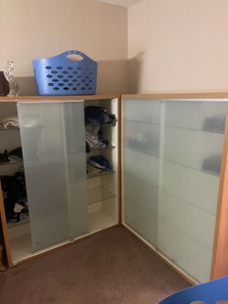 2 shoe / storage cabinets