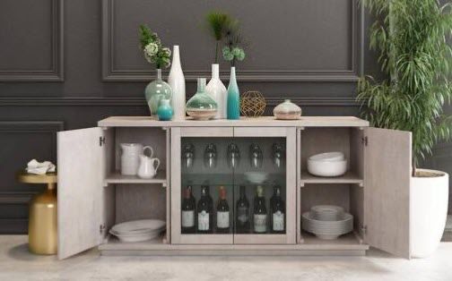 Zuo Modern White Washed Bar / Buffet