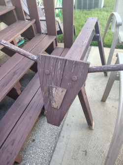 wooden horse yard decor
