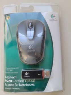 Logitech V220 Cordless Optical Mouse:NEW in Sealed Package