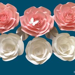 Paper Flowers (Flores de Papel)Wedding Decoration,Baby Shower Decoration