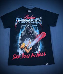 Broken Promises Chainsaw Reaper Black Tee