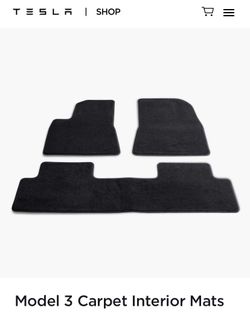 Tesla model 3 carpet interior mats