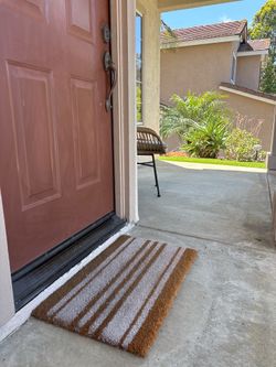 Matching Neutral Coir Front Door Mats – Set of 2