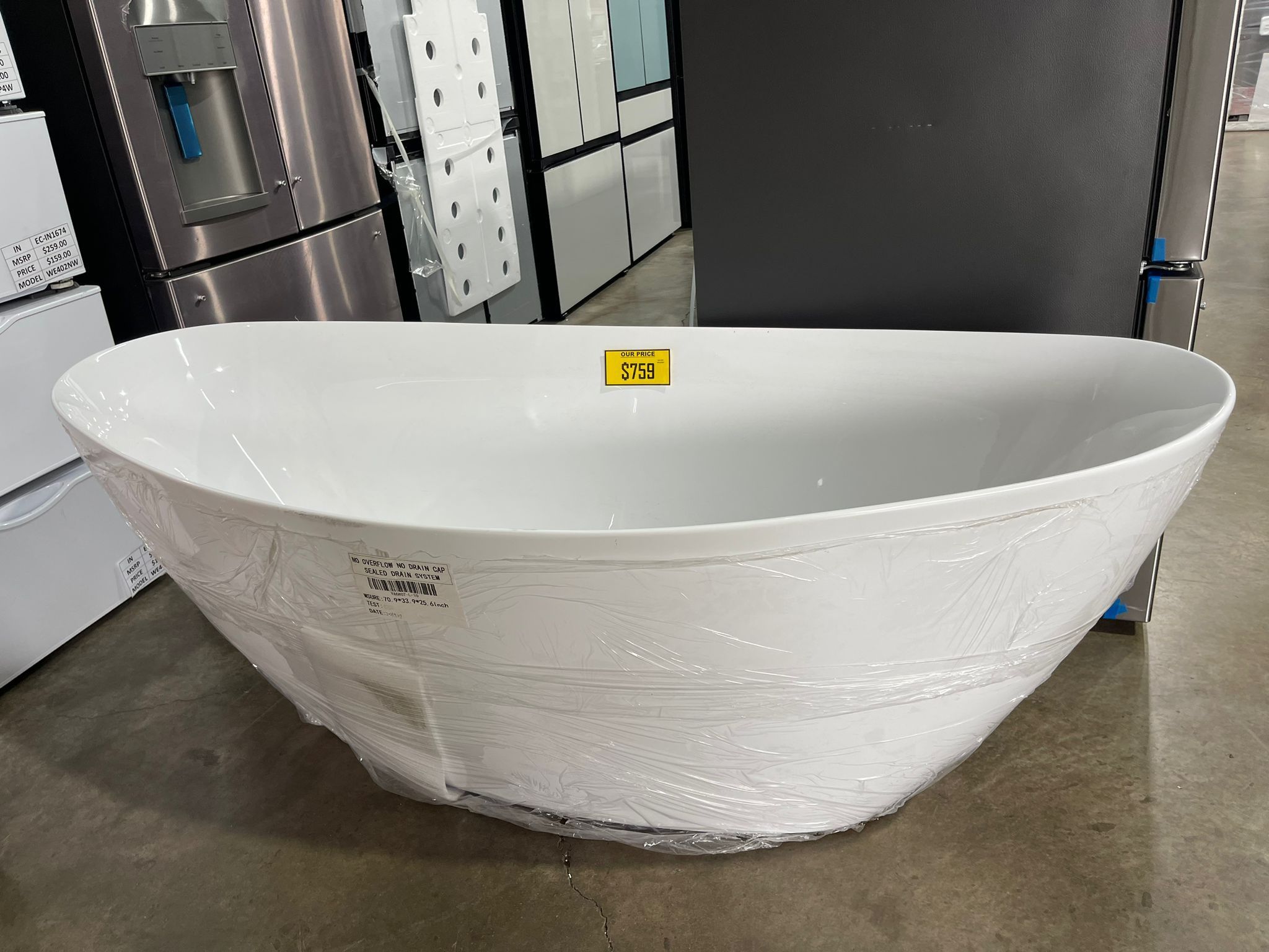 Freestanding Bathtubs- $575 + TAX each!! Different Models Available!NEW