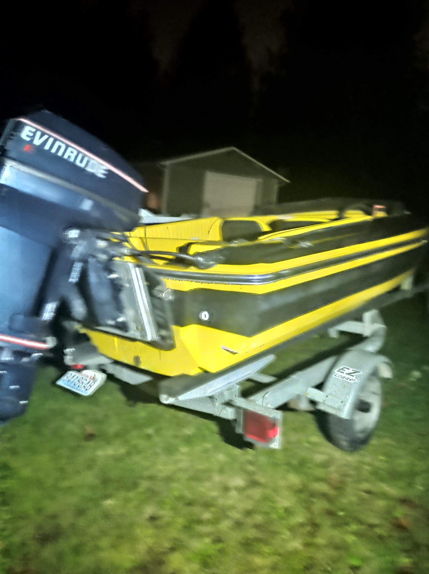 1965 Glaston Classic Boat with Evinrude Outboard Motor and EZ Loader Trailer