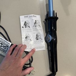 KISS Professional Blue Instawave Automatic Curling Iron with Heat Resistant Pouch, 1"