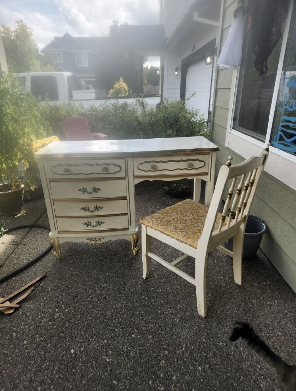 Vintage Vanity/Desk and Chair