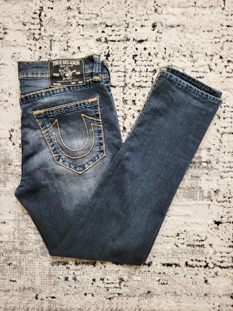 TRUE RELIGION ROCCO SUPER T SKINNY JEAN 32