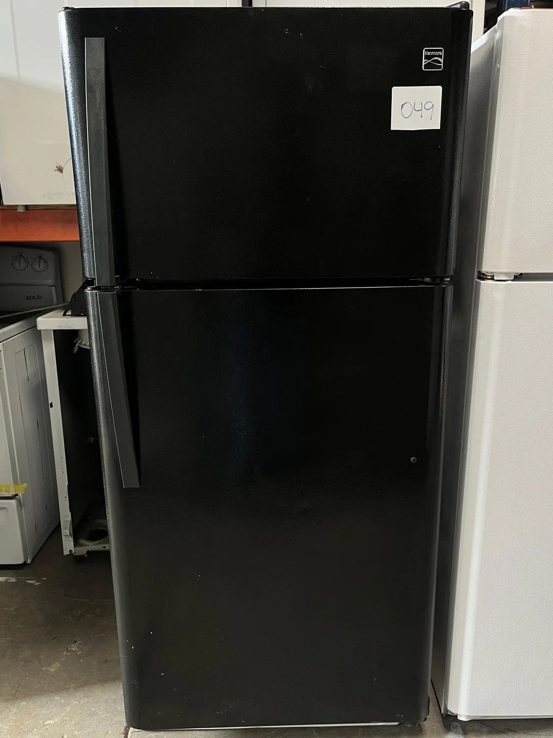 KENMORE BLACK REFRIGERATOR TOP FREEZER