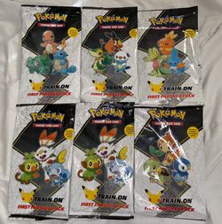 Pokémon TCG First Partner Pack Sealed Lot 6 Packs 2021 English Oversized