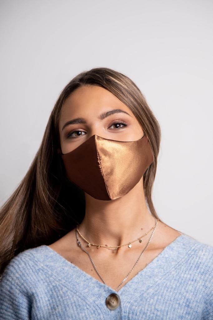 Silk Face Masks Bronze