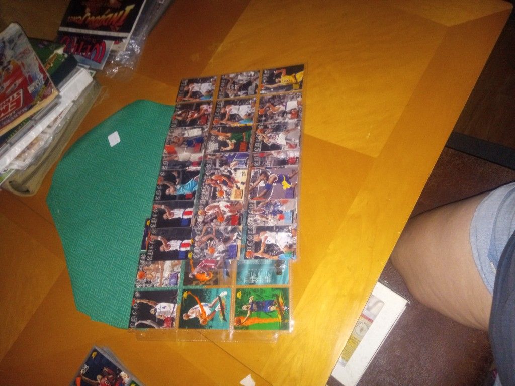 5 Sheets Of Encore Basket Ball Cards