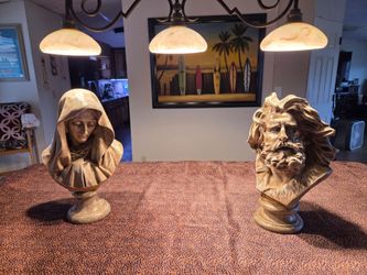 Moses and Mother Mary Decorative Bust Sculptures