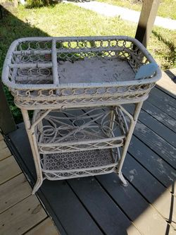 Antique wicker stand