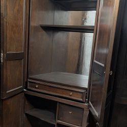 Beautiful Solid Mahogany Computer Cabinet 