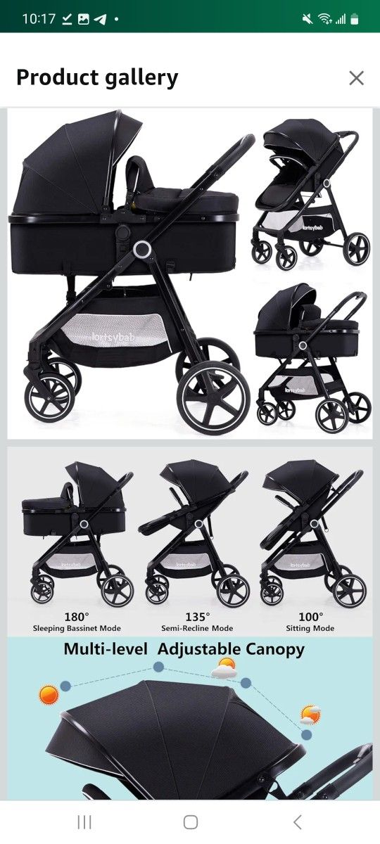 2-in-1 Baby Stroller - Folding
