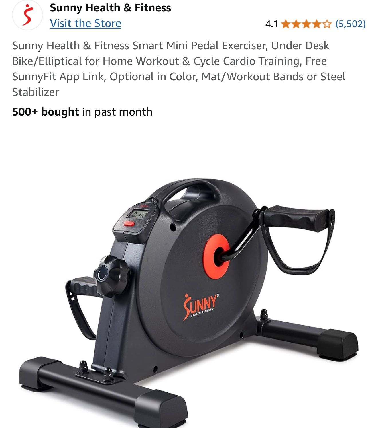New Sunny Health And Fitness Under Desk Mini Pedal Exerciser