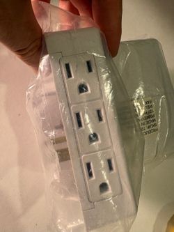 Primeway Side Multi-Outlet 6-in-1 Grounded Wall Tap Adapter Twin-Pak