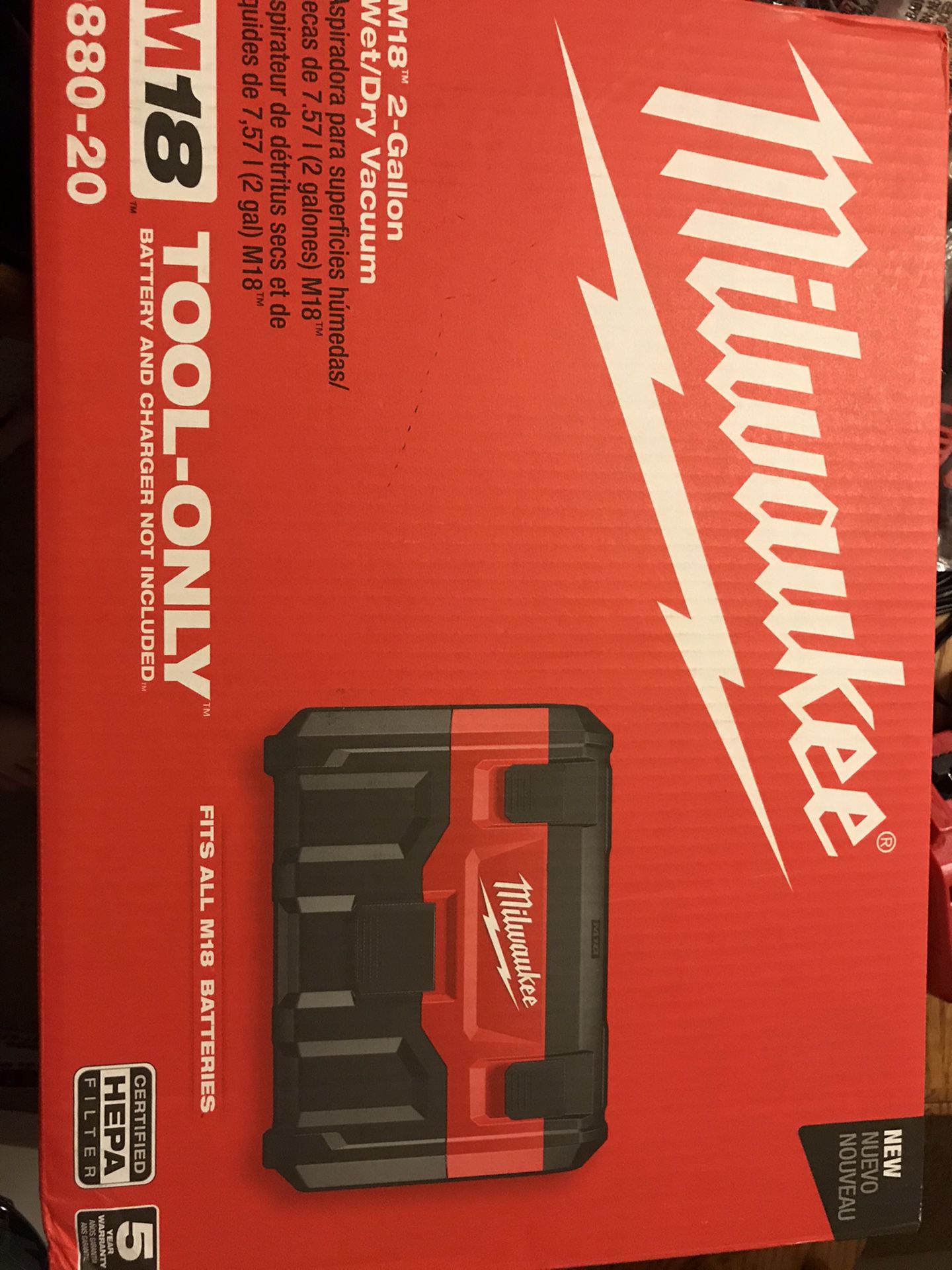 Brand new Milwaukee M18 wet/dry 2 gal vac. Tool only. Check out my other items I have for sale. Pick up in Lombard