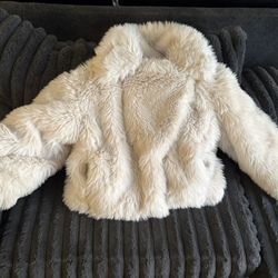 White Furry Thick Jacket.