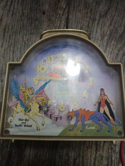 She ra talking alarm clock 1980s has she ra and catra on the front