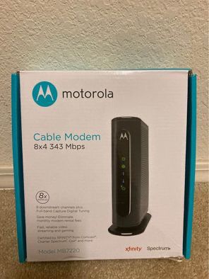 Motorola Cabel Modem and Netgear AC750 Dual Band Wifi Router - Used - Like New