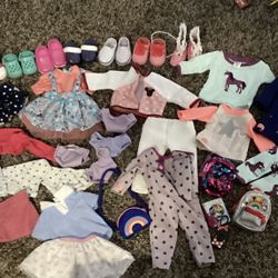 Our Generation Doll Closet With Clothes That Are Pictured Set
