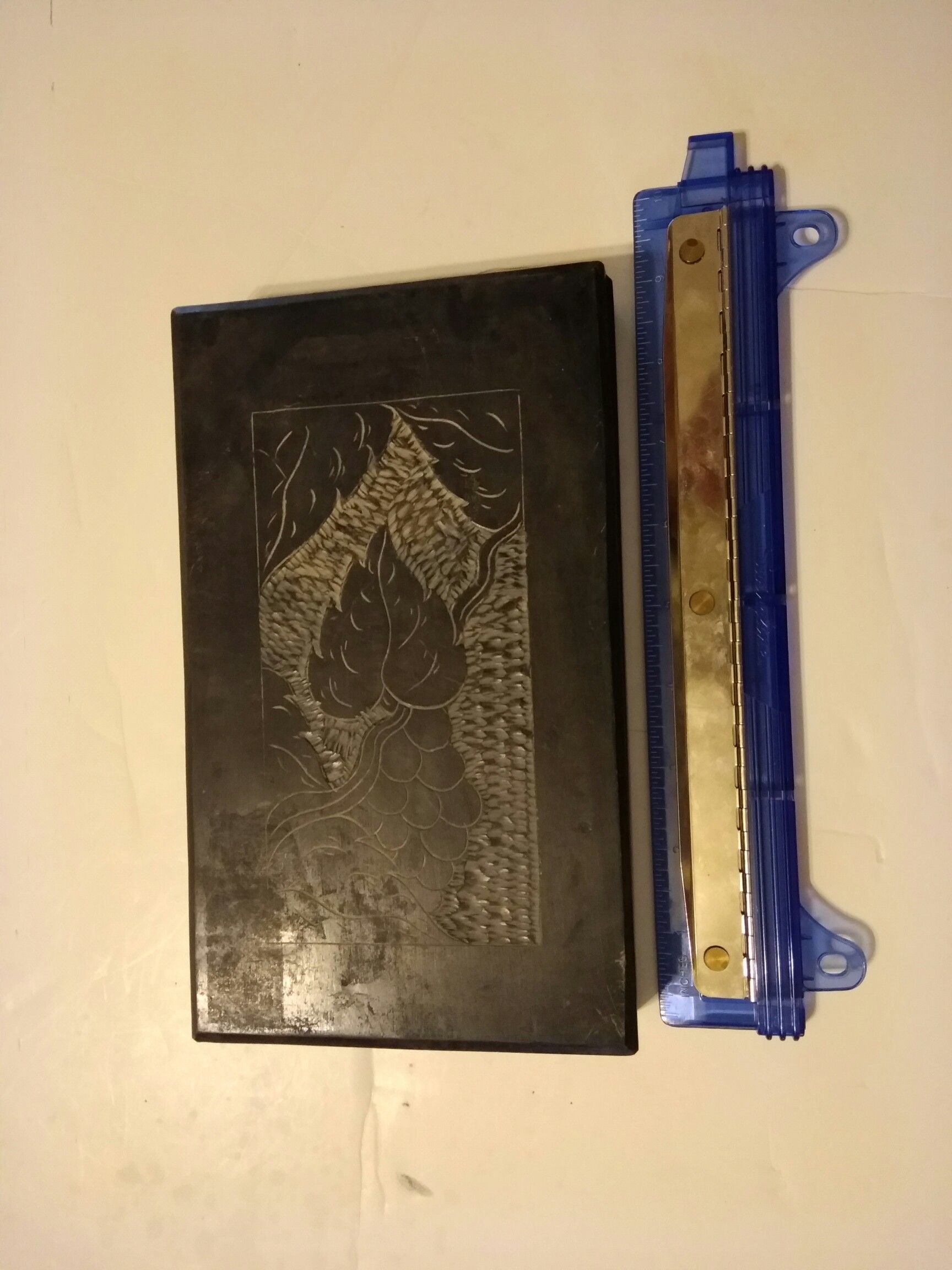 Antique Qing dynasty ink stone ink slab