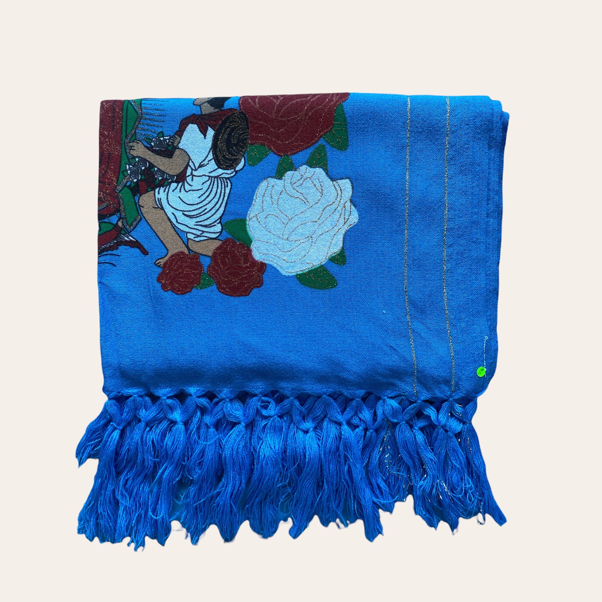 Virgin Mary Of Guadalupe Mexican Shawl /Rebozo