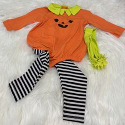 NWOT! Cat & Jack Pumpkin 🎃 Outfit *0-3 Months