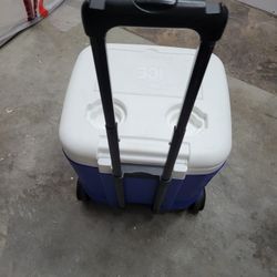 Insulated Portable Rolling Cooler with Wheels