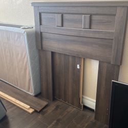 Twin Bed Frame With Base And Firm mattress 