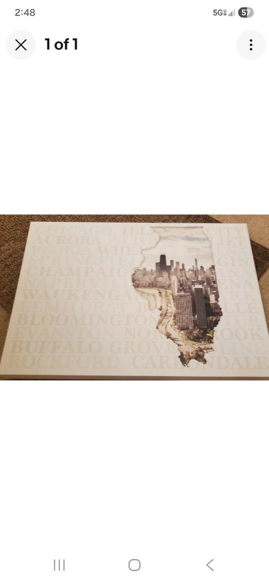 CHICAGO SKYLINE CANVAS 18 × 14 NEW