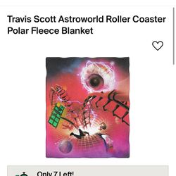 Travis Scott Astro world Roller Coaster Fleece Blanket 