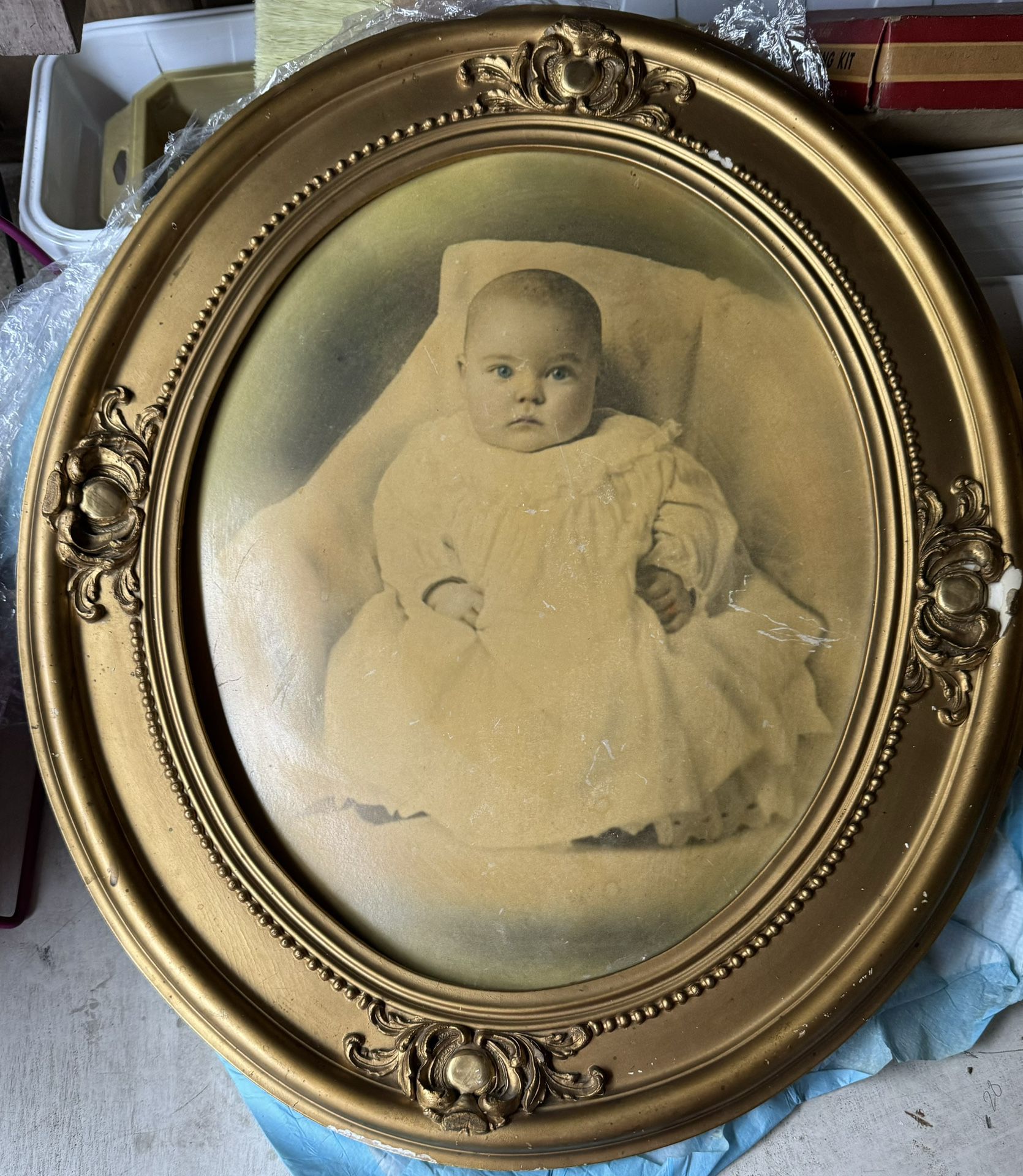 Antique Wood Picture Frame 