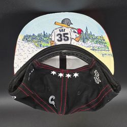 Chicago White Sox Snapback Hat Frank Thomas 35 Under Brim Chicago Flag Stars
