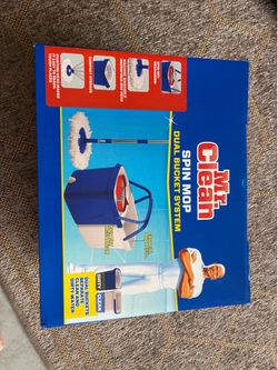 Mr. Clean Spin Mop Dual Bucket System – Brand New in Box