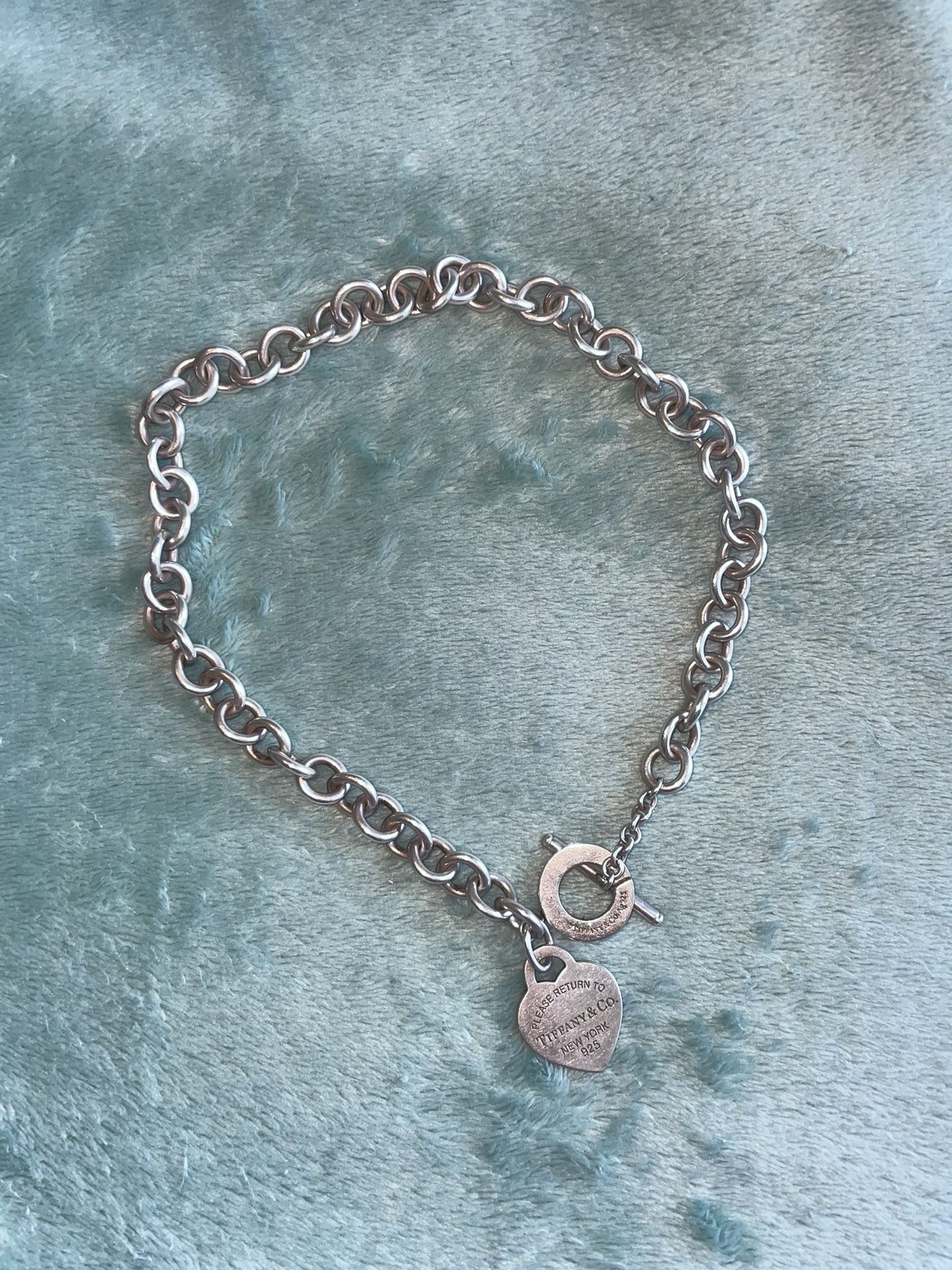 Tiffany & Co Sterling Silver 925 Toggle Heart Tag Necklace