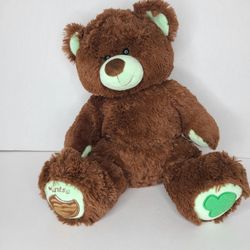Build A Bear Girl Scouts Thin Mints Teddy Bear 15” Brown Green Plush Green Eyes