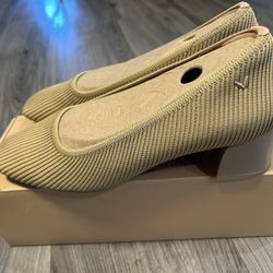 Vivaia Square-Toe Chunky Heels (Melody Pro) Women’s Beige Pumps 41/9.5