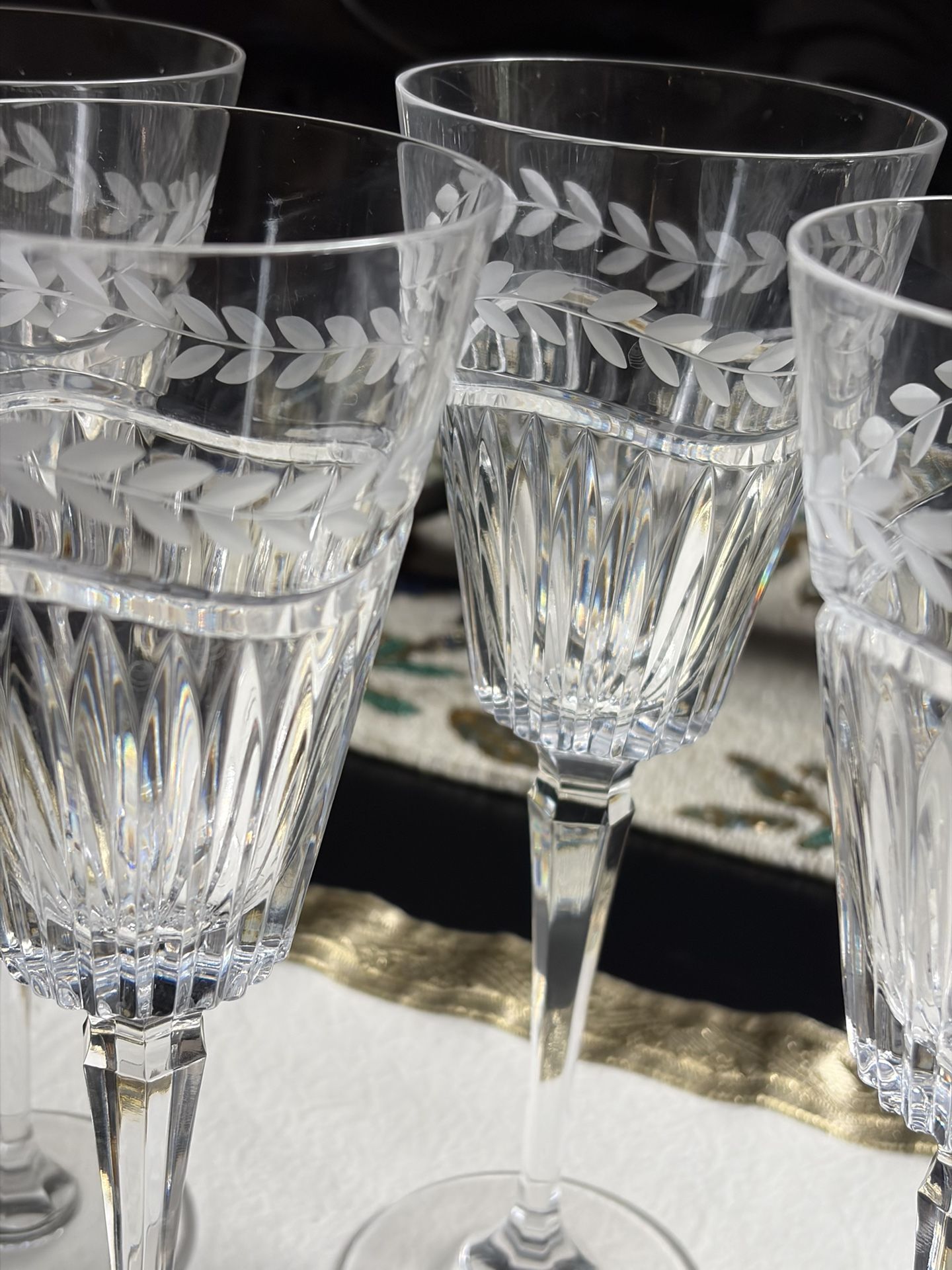 Mikasa Tall Etched Crystal Wine