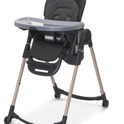  Child High Chair for Babies & Toddlers Maxi-Cozi, Minla 6-in-1 Portable Foldable Highchair, EcoCare Fabric, 9 Heights, 5 Reclines, 4 Tray Positio