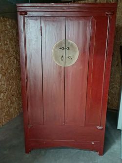 Now $300!!! Price Reduced! $400 Antique Chinese Wedding Cabinet/Cupboard Priced to Sell !