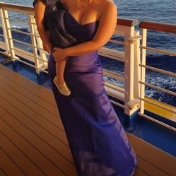 Blue Formal Dress Size Large 