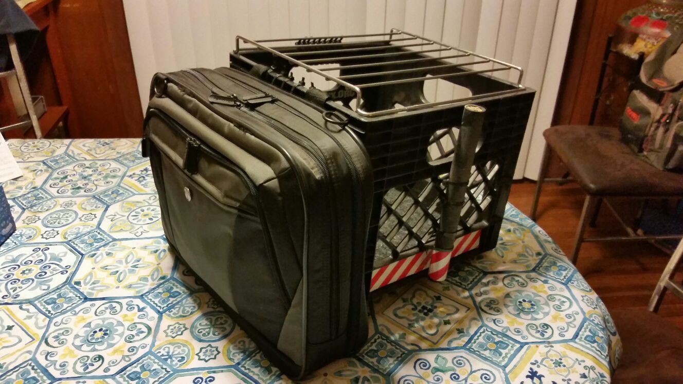 Custom Bicycle Locking Milkcrate Storage