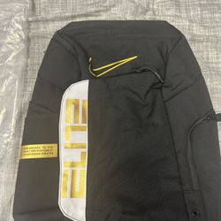 Nike Elite Pro Basketball Backpack Black White And Gold
