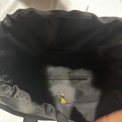 Black Ruffle Top Hand Bag 