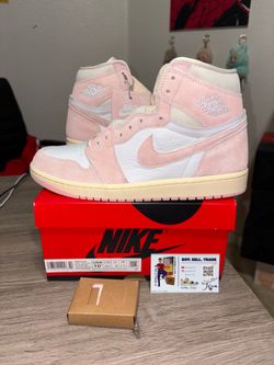 Size 10.5W / 9 Mens - Air Jordan 1 Retro OG High Washed Pink White